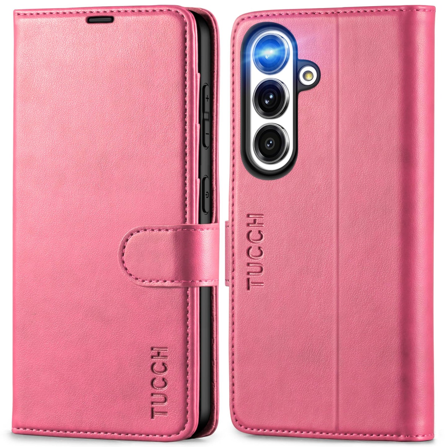 Galaxy S25 Ultra, Kickstand [RFID Blocking] Card Holder, Folio Magnetic PU Leather [TPU Shockproof Interior Case] Protective Folio Cover Compatible with Galaxy S25 Ultra, Black - 7DAY'S