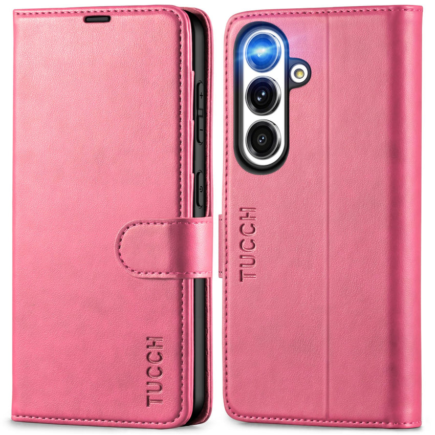 Galaxy S25 Ultra, Kickstand [RFID Blocking] Card Holder, Folio Magnetic PU Leather [TPU Shockproof Interior Case] Protective Folio Cover Compatible with Galaxy S25 Ultra, Black - 7DAY'S