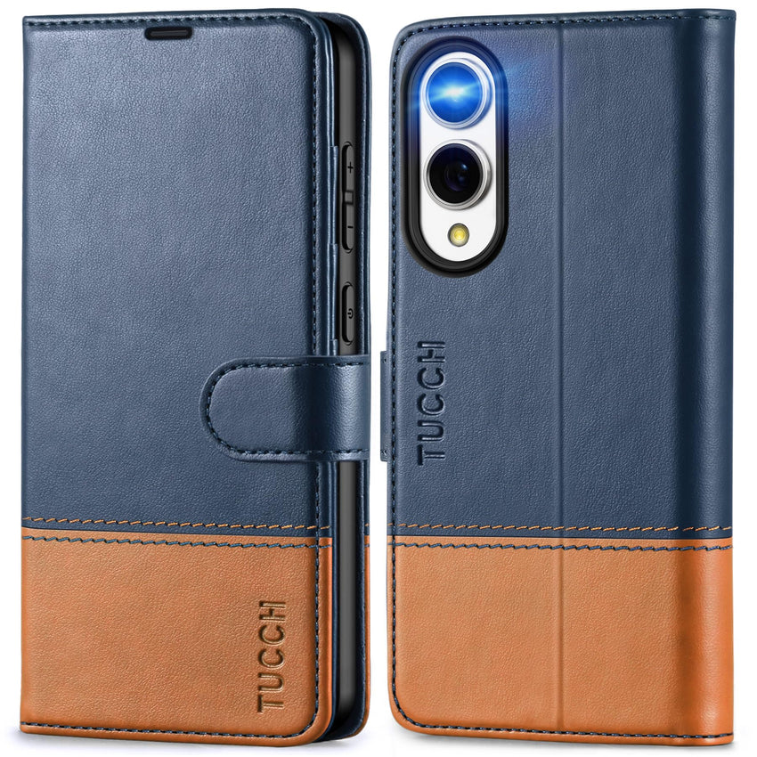 Galaxy S25 Ultra, Kickstand [RFID Blocking] Card Holder, Folio Magnetic PU Leather [TPU Shockproof Interior Case] Protective Folio Cover Compatible with Galaxy S25 Ultra, Black - 7DAY'S