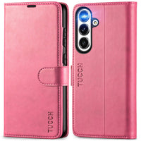 Galaxy S25 Ultra, Kickstand [RFID Blocking] Card Holder, Folio Magnetic PU Leather [TPU Shockproof Interior Case] Protective Folio Cover Compatible with Galaxy S25 Ultra, Black - 7DAY'S