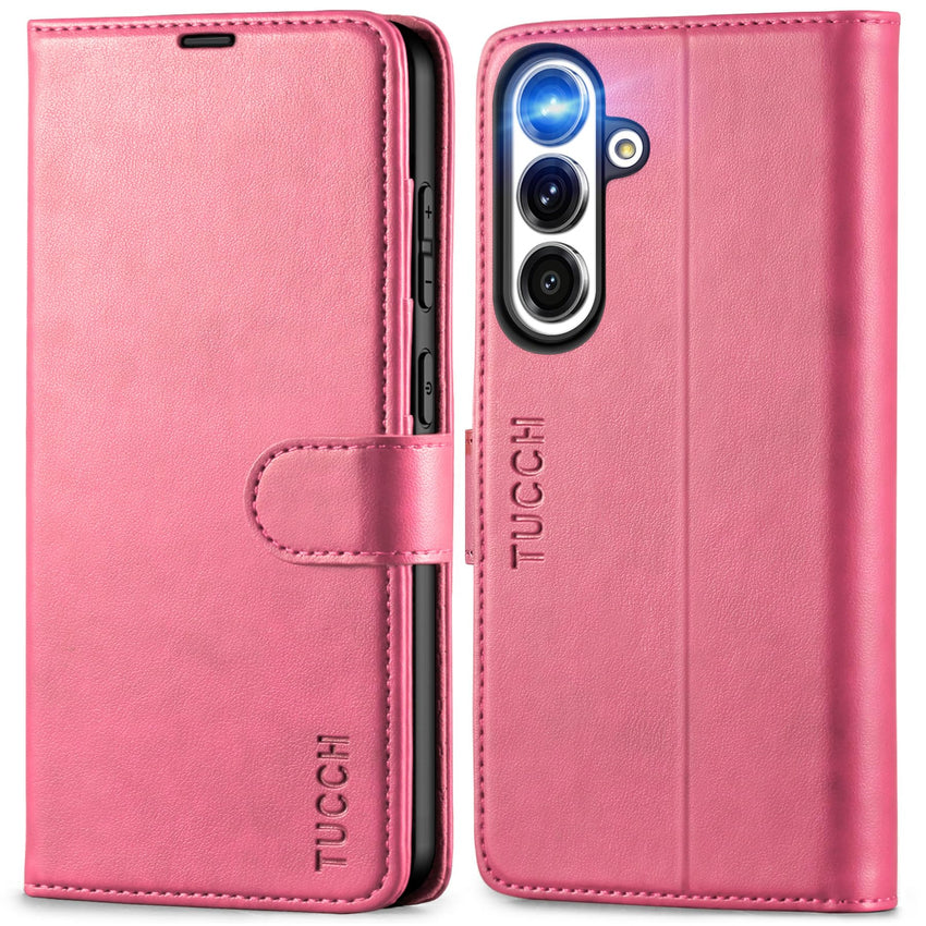 Galaxy S25 Ultra, Kickstand [RFID Blocking] Card Holder, Folio Magnetic PU Leather [TPU Shockproof Interior Case] Protective Folio Cover Compatible with Galaxy S25 Ultra, Black - 7DAY'S