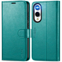 Galaxy S25 Ultra, Kickstand [RFID Blocking] Card Holder, Folio Magnetic PU Leather [TPU Shockproof Interior Case] Protective Folio Cover Compatible with Galaxy S25 Ultra, Black - 7DAY'S