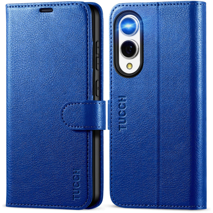 Galaxy S25 Ultra, Kickstand [RFID Blocking] Card Holder, Folio Magnetic PU Leather [TPU Shockproof Interior Case] Protective Folio Cover Compatible with Galaxy S25 Ultra, Black - 7DAY'S