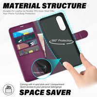 Galaxy S25 Ultra, Kickstand [RFID Blocking] Card Holder, Folio Magnetic PU Leather [TPU Shockproof Interior Case] Protective Folio Cover Compatible with Galaxy S25 Ultra, Black - 7DAY'S