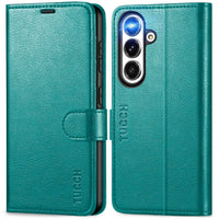 Galaxy S25 Ultra, Kickstand [RFID Blocking] Card Holder, Folio Magnetic PU Leather [TPU Shockproof Interior Case] Protective Folio Cover Compatible with Galaxy S25 Ultra, Black - 7DAY'S