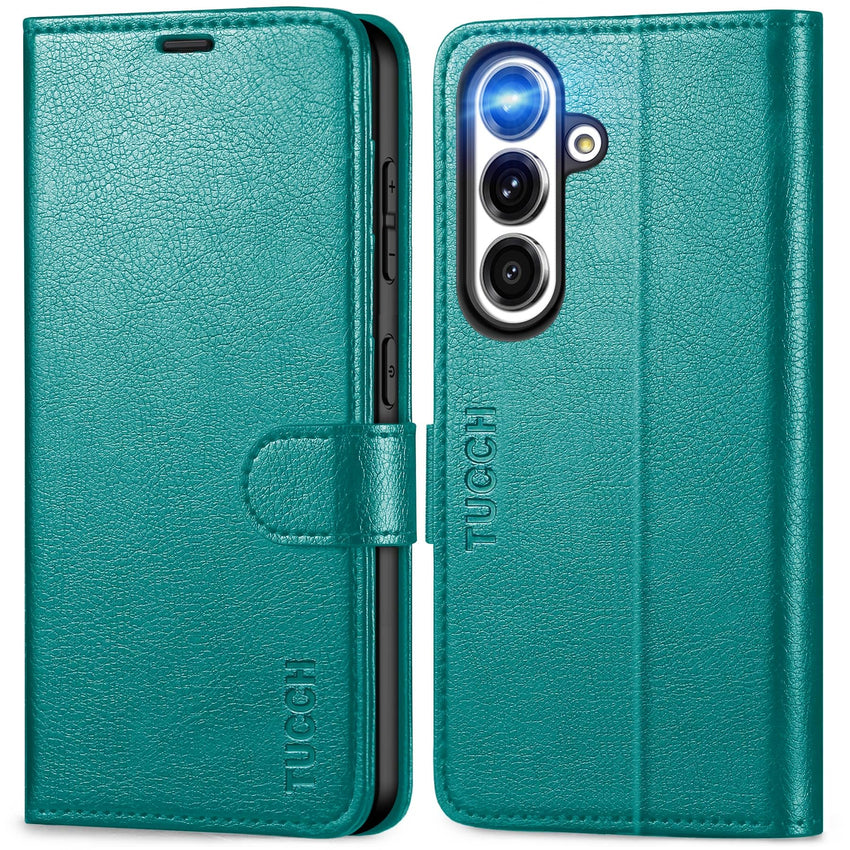 Galaxy S25 Ultra, Kickstand [RFID Blocking] Card Holder, Folio Magnetic PU Leather [TPU Shockproof Interior Case] Protective Folio Cover Compatible with Galaxy S25 Ultra, Black - 7DAY'S