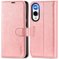Galaxy S25 Ultra, Kickstand [RFID Blocking] Card Holder, Folio Magnetic PU Leather [TPU Shockproof Interior Case] Protective Folio Cover Compatible with Galaxy S25 Ultra, Black - 7DAY'S