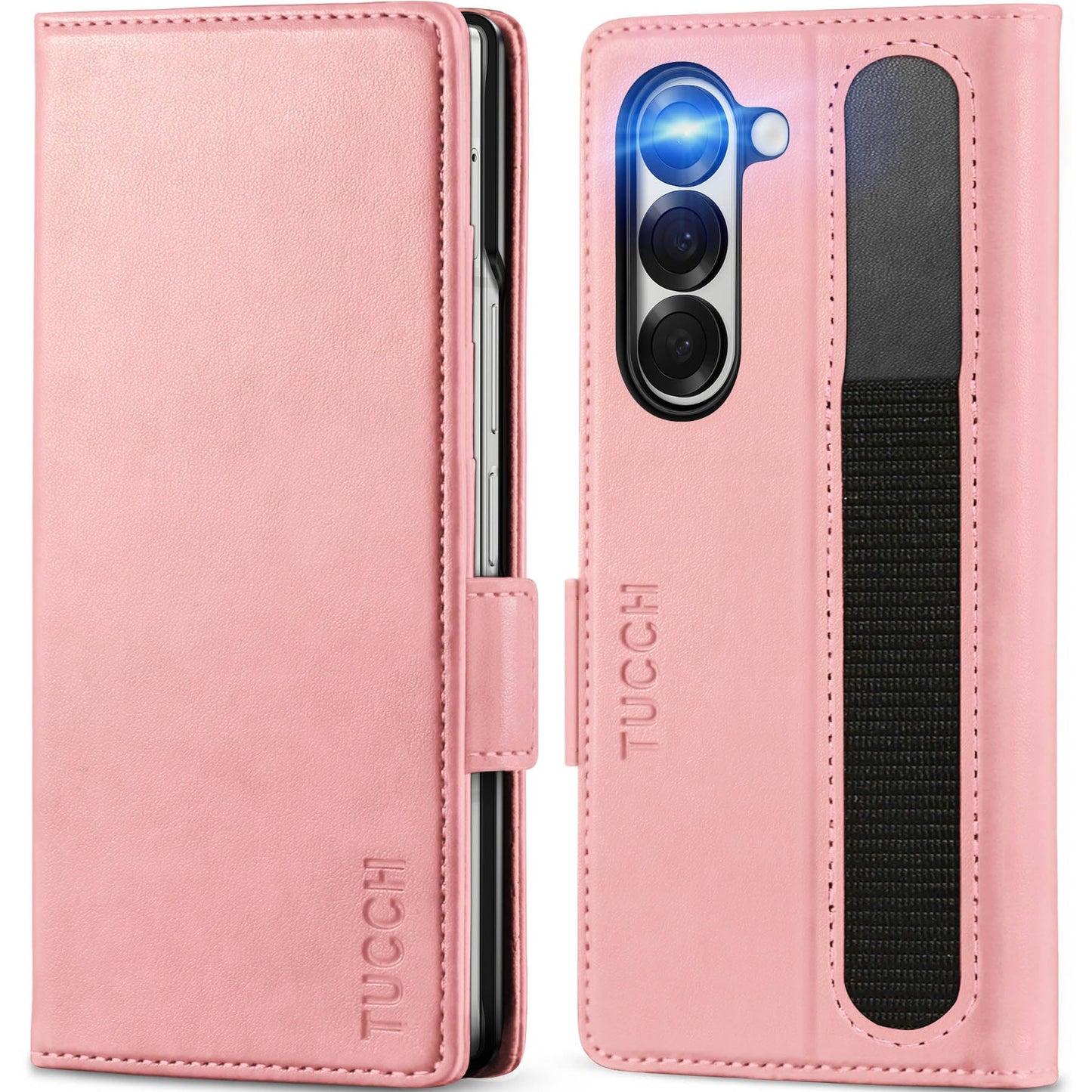 Galaxy Z Fold6 Wallet Case with S Pen Holder, PU Leather Flip Folio, Card Slots, RFID Blocking, Kickstand, Phone Cover for Galaxy Z Fold 6 2024 - Black - 7DAY'S