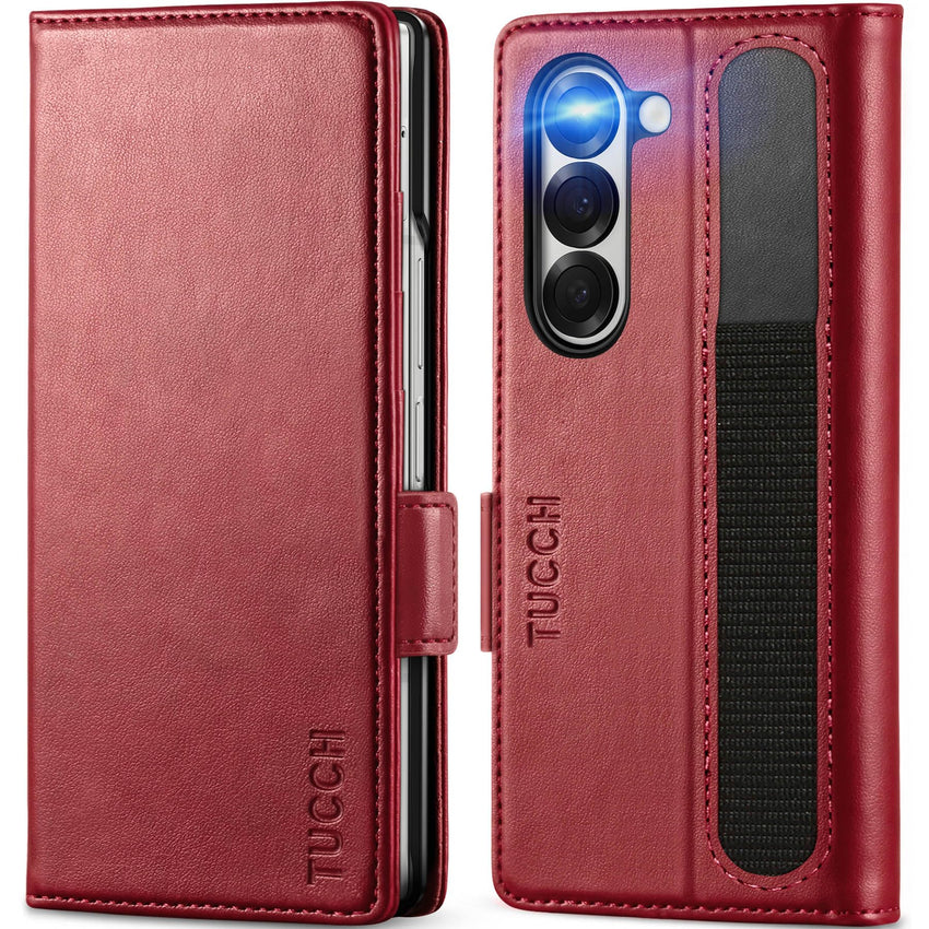 Galaxy Z Fold6 Wallet Case with S Pen Holder, PU Leather Flip Folio, Card Slots, RFID Blocking, Kickstand, Phone Cover for Galaxy Z Fold 6 2024 - Black - 7DAY'S