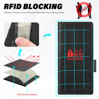 Galaxy Z Fold6 Wallet Case with S Pen Holder, PU Leather Flip Folio, Card Slots, RFID Blocking, Kickstand, Phone Cover for Galaxy Z Fold 6 2024 - Black - 7DAY'S