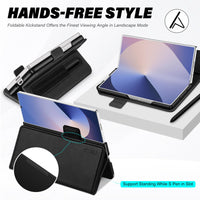 Galaxy Z Fold6 Wallet Case with S Pen Holder, PU Leather Flip Folio, Card Slots, RFID Blocking, Kickstand, Phone Cover for Galaxy Z Fold 6 2024 - Black - 7DAY'S