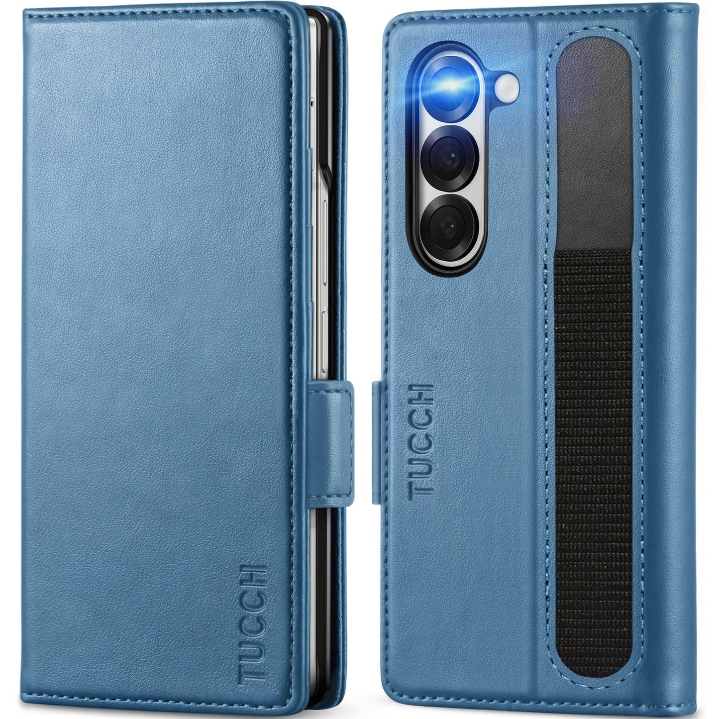 Galaxy Z Fold6 Wallet Case with S Pen Holder, PU Leather Flip Folio, Card Slots, RFID Blocking, Kickstand, Phone Cover for Galaxy Z Fold 6 2024 - Black - 7DAY'S