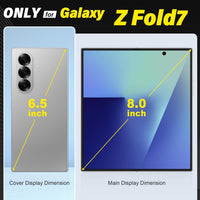 Galaxy Z Fold7 2025, PU Leather Folio Cover with Kickstand RFID Blocking [4 Card Slots] Magnetic Shock - Absorbent PC Shell Compatible with Galaxy Z Fold 7 (8.0") 5G, Black - 7DAY'S