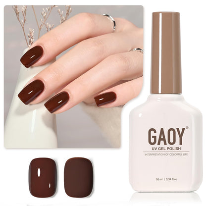 GAOY Sheer Light Pink Gel Nail Polish, 16ml Jelly Milky White Peach Translucent Color 1352 UV Light Cure Gel Polish for Nail Art DIY Manicure and Pedicure at Home - 7DAY'S