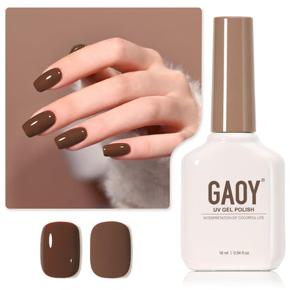 GAOY Sheer Light Pink Gel Nail Polish, 16ml Jelly Milky White Peach Translucent Color 1352 UV Light Cure Gel Polish for Nail Art DIY Manicure and Pedicure at Home - 7DAY'S