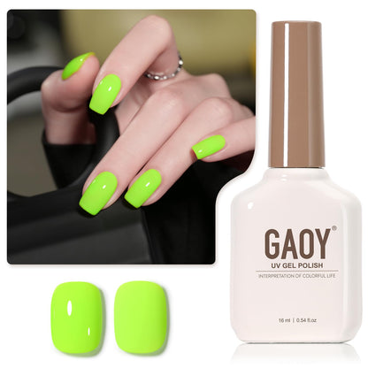 GAOY Sheer Light Pink Gel Nail Polish, 16ml Jelly Milky White Peach Translucent Color 1352 UV Light Cure Gel Polish for Nail Art DIY Manicure and Pedicure at Home - 7DAY'S