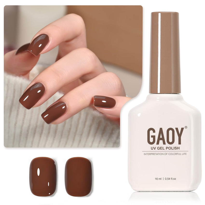 GAOY Sheer Light Pink Gel Nail Polish, 16ml Jelly Milky White Peach Translucent Color 1352 UV Light Cure Gel Polish for Nail Art DIY Manicure and Pedicure at Home - 7DAY'S