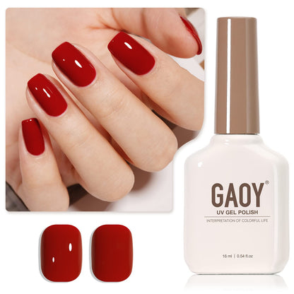 GAOY Sheer Light Pink Gel Nail Polish, 16ml Jelly Milky White Peach Translucent Color 1352 UV Light Cure Gel Polish for Nail Art DIY Manicure and Pedicure at Home - 7DAY'S