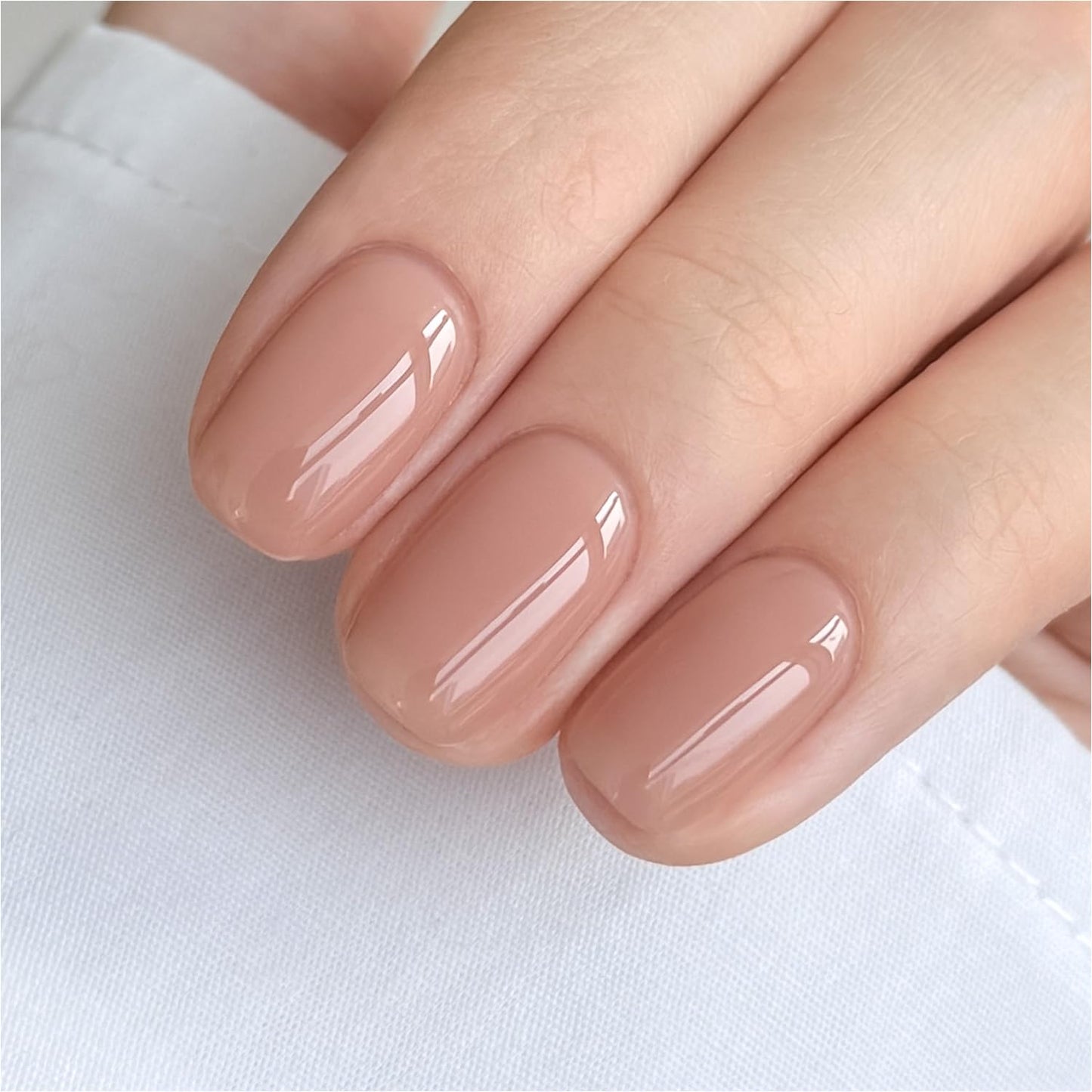 GAOY Sheer Light Pink Gel Nail Polish, 16ml Jelly Milky White Peach Translucent Color 1352 UV Light Cure Gel Polish for Nail Art DIY Manicure and Pedicure at Home - 7DAY'S