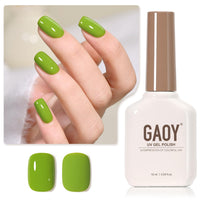 GAOY Sheer Light Pink Gel Nail Polish, 16ml Jelly Milky White Peach Translucent Color 1352 UV Light Cure Gel Polish for Nail Art DIY Manicure and Pedicure at Home - 7DAY'S
