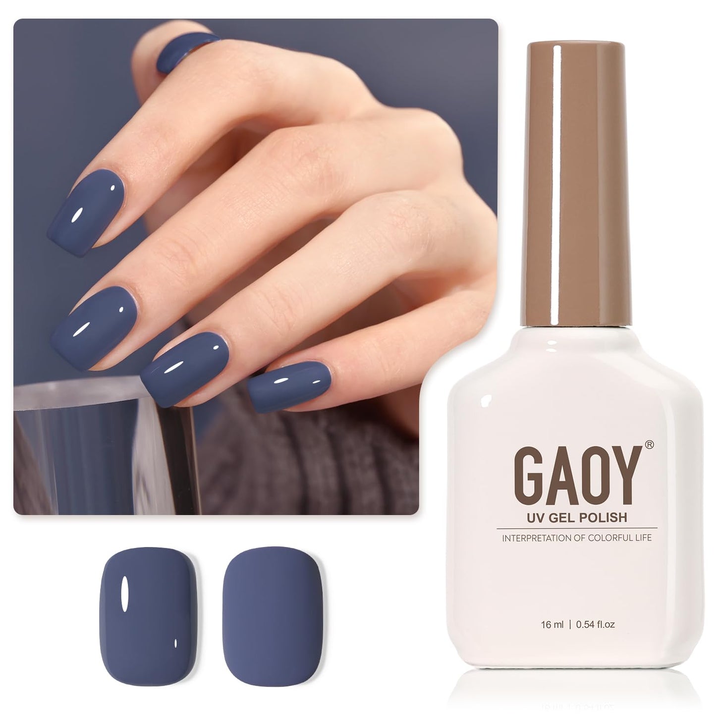 GAOY Sheer Light Pink Gel Nail Polish, 16ml Jelly Milky White Peach Translucent Color 1352 UV Light Cure Gel Polish for Nail Art DIY Manicure and Pedicure at Home - 7DAY'S