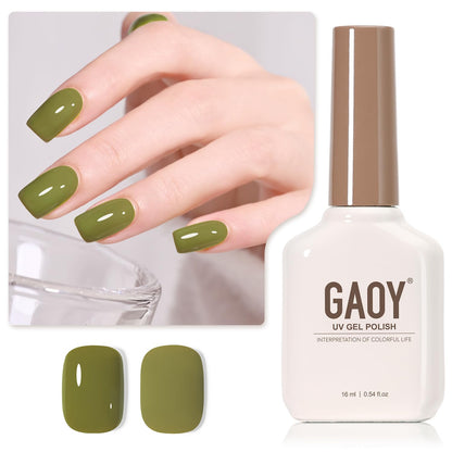 GAOY Sheer Light Pink Gel Nail Polish, 16ml Jelly Milky White Peach Translucent Color 1352 UV Light Cure Gel Polish for Nail Art DIY Manicure and Pedicure at Home - 7DAY'S