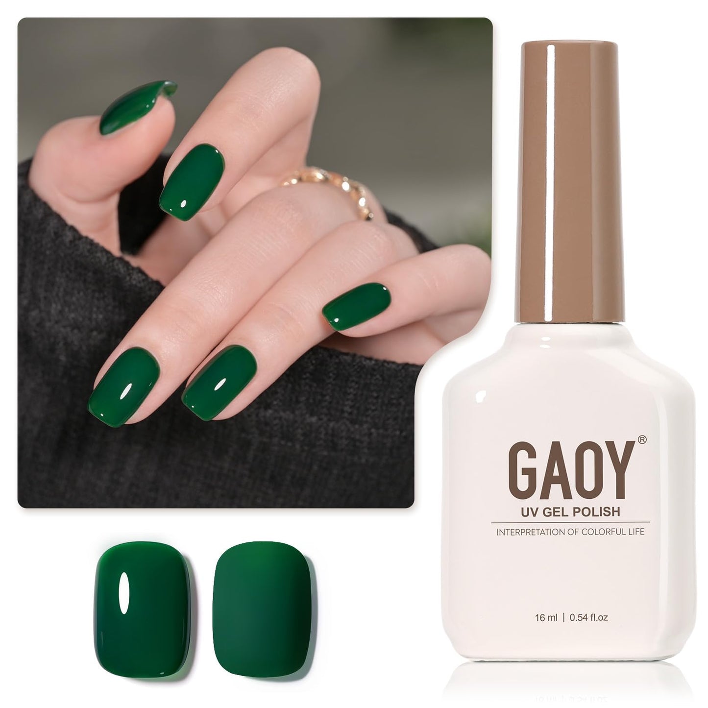 GAOY Sheer Light Pink Gel Nail Polish, 16ml Jelly Milky White Peach Translucent Color 1352 UV Light Cure Gel Polish for Nail Art DIY Manicure and Pedicure at Home - 7DAY'S