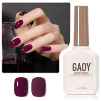 GAOY Sheer Light Pink Gel Nail Polish, 16ml Jelly Milky White Peach Translucent Color 1352 UV Light Cure Gel Polish for Nail Art DIY Manicure and Pedicure at Home - 7DAY'S