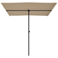 Garden Parasol with Aluminum Pole 6.6'x4.9' Taupe - 7DAY'S