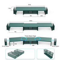 gianotter Dual Monitor Stand Riser, Desk Organizer With Drawer and 2 Pen Holders, Computer Monitor Stand, Desk Shelf for Top of Desk, Balck - 7DAY'S