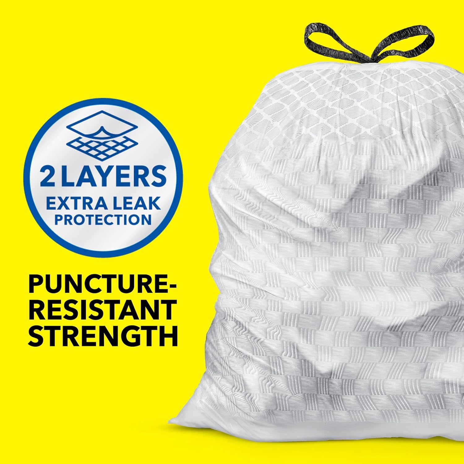 Glad ForceFlex Tall Kitchen Drawstring Trash Bags, 13 Gal, Gain Lemon Zest, 40 Ct (Package May Vary) - 7DAY'S