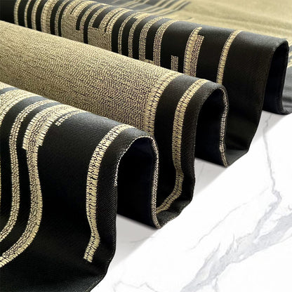 Glam Champagne Table Runner 13 x 98 Inches Long Double Layer Abstract Pattern with Luxury Tassel for Coffee Sofa Dresser Dining Table Fireplace Home Decor - 7DAY'S