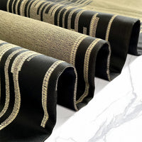 Glam Champagne Table Runner 13 x 98 Inches Long Double Layer Abstract Pattern with Luxury Tassel for Coffee Sofa Dresser Dining Table Fireplace Home Decor - 7DAY'S