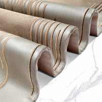 Glam Champagne Table Runner 13 x 98 Inches Long Double Layer Abstract Pattern with Luxury Tassel for Coffee Sofa Dresser Dining Table Fireplace Home Decor - 7DAY'S