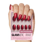 Glamnetic Press On Nails - Goal Digger | Glossy, Semi - Transparent, Short Round Nails, Reusable | 12 Sizes - 30 Nail Kit with Glue - 7DAY'S