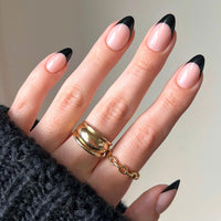 Glamnetic Press On Nails - Goal Digger | Glossy, Semi - Transparent, Short Round Nails, Reusable | 12 Sizes - 30 Nail Kit with Glue - 7DAY'S