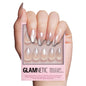 Glamnetic Press On Nails - Goal Digger | Glossy, Semi - Transparent, Short Round Nails, Reusable | 12 Sizes - 30 Nail Kit with Glue - 7DAY'S