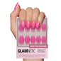 Glamnetic Press On Nails - Goal Digger | Glossy, Semi - Transparent, Short Round Nails, Reusable | 12 Sizes - 30 Nail Kit with Glue - 7DAY'S