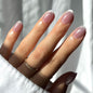 Glamnetic Press On Nails - Goal Digger | Glossy, Semi - Transparent, Short Round Nails, Reusable | 12 Sizes - 30 Nail Kit with Glue - 7DAY'S
