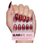 Glamnetic Press On Nails - Goal Digger | Glossy, Semi - Transparent, Short Round Nails, Reusable | 12 Sizes - 30 Nail Kit with Glue - 7DAY'S