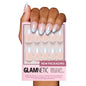 Glamnetic Press On Nails - Goal Digger | Glossy, Semi - Transparent, Short Round Nails, Reusable | 12 Sizes - 30 Nail Kit with Glue - 7DAY'S