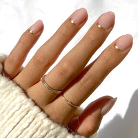 Glamnetic Press On Nails - Goal Digger | Glossy, Semi - Transparent, Short Round Nails, Reusable | 12 Sizes - 30 Nail Kit with Glue - 7DAY'S