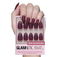 Glamnetic Press On Nails - Goal Digger | Glossy, Semi - Transparent, Short Round Nails, Reusable | 12 Sizes - 30 Nail Kit with Glue - 7DAY'S