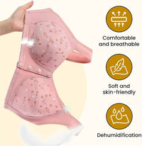 Glamorette Granny Bra,Granny Bras for Older Women Front Snap Closure,Glamorette Snap Front Bra Older Women - 7DAY'S