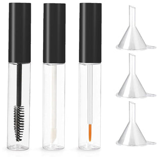Glass Empty Mascara Tube and Wand, 10ml, Pink, 1Set