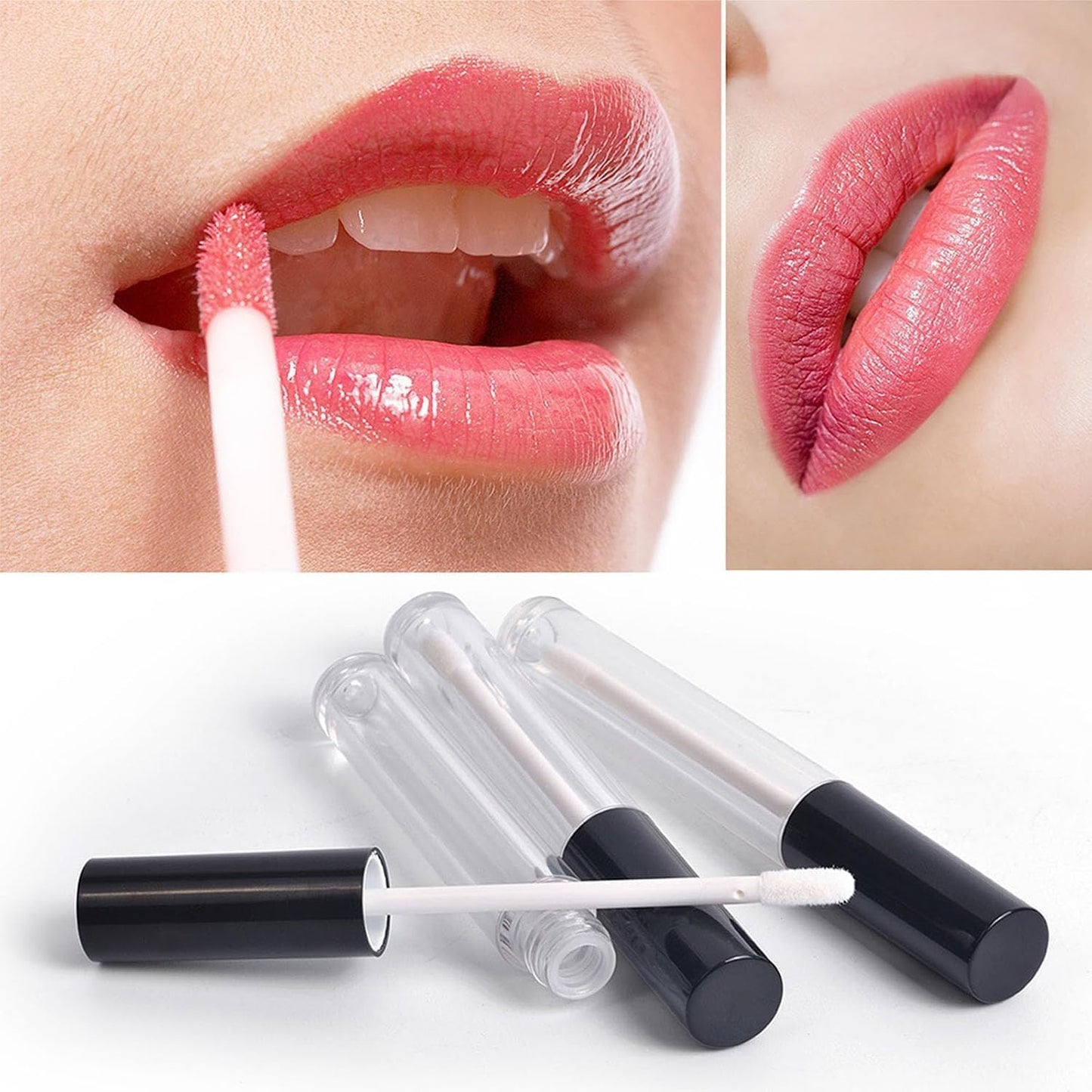 Glass Empty Mascara Tube and Wand, 10ml, Pink, 1Set - 7DAY'S