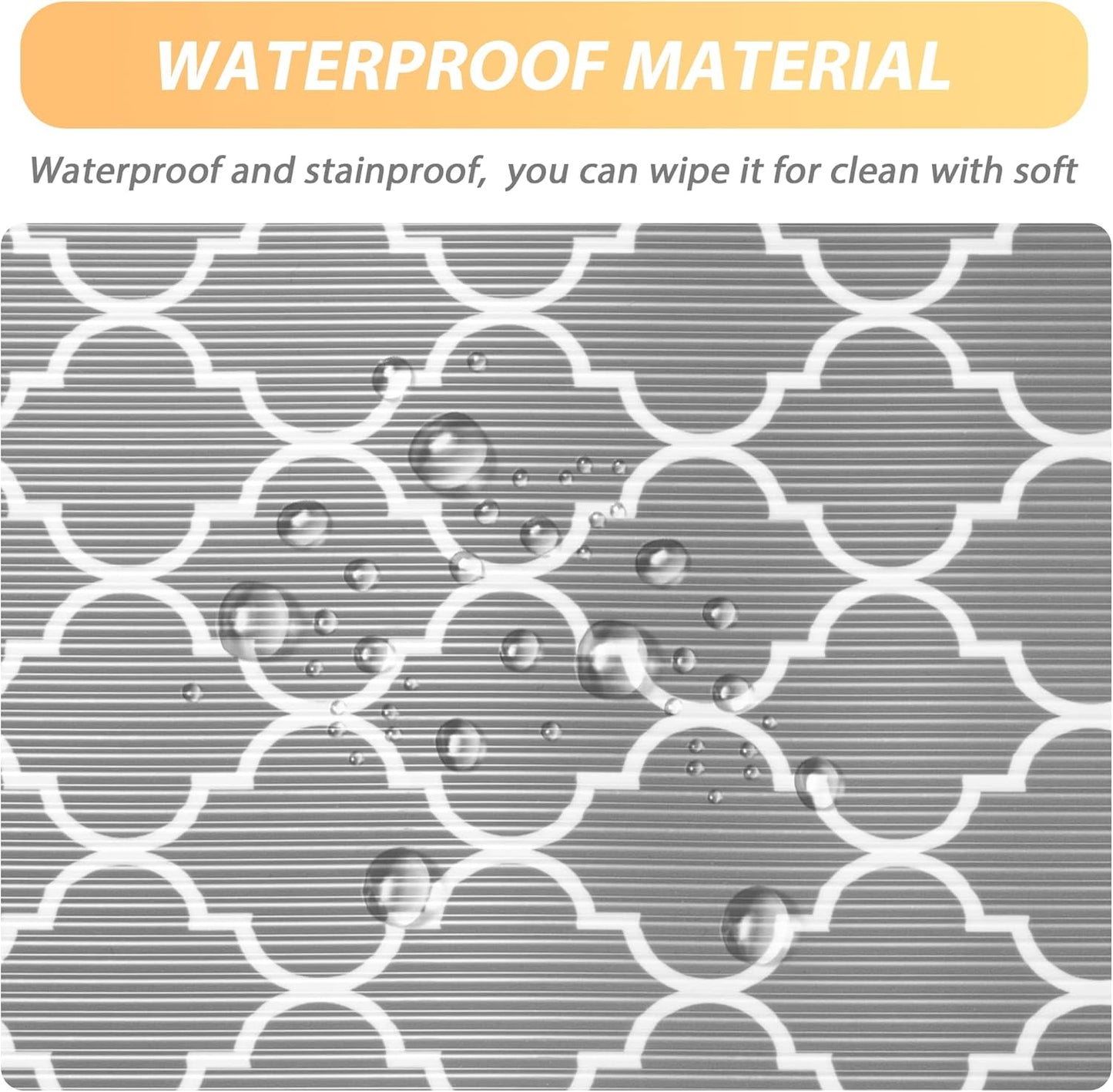Glotoch 2 Rolls Shelf Liners for Kitchen Cabinets 12” x 20 ft. - Non Adhesive Cabinet and Drawer Liner, Double Sided Non - Slip Durable and Strong, Quatrefoil - 7DAY'S