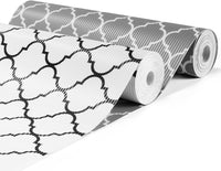 Glotoch 2 Rolls Shelf Liners for Kitchen Cabinets 12” x 20 ft. - Non Adhesive Cabinet and Drawer Liner, Double Sided Non - Slip Durable and Strong, Quatrefoil - 7DAY'S