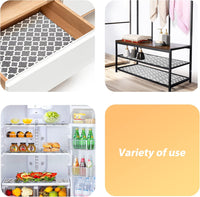 Glotoch 2 Rolls Shelf Liners for Kitchen Cabinets 12” x 20 ft. - Non Adhesive Cabinet and Drawer Liner, Double Sided Non - Slip Durable and Strong, Quatrefoil - 7DAY'S