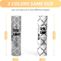 Glotoch 2 Rolls Shelf Liners for Kitchen Cabinets 12” x 20 ft. - Non Adhesive Cabinet and Drawer Liner, Double Sided Non - Slip Durable and Strong, Quatrefoil - 7DAY'S